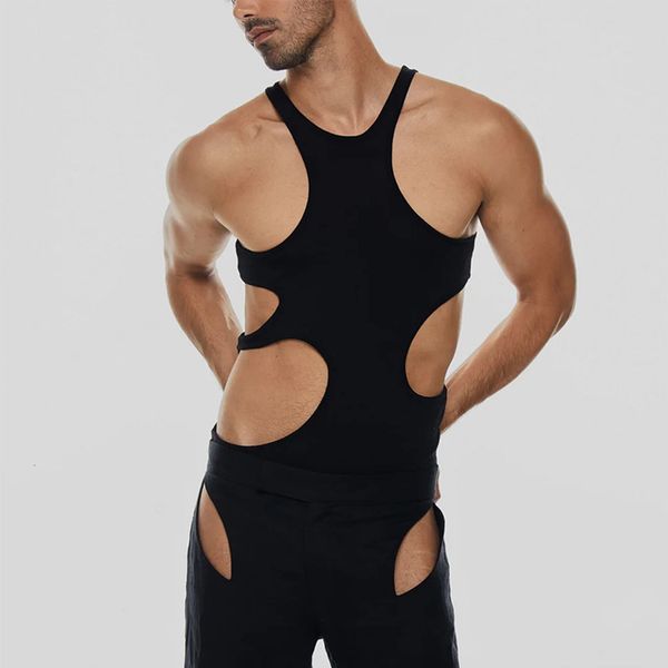 men' tank men hollow out sleeveless muscle fitness vest undershirt male slim fit sweatshirt personality streetwear 230506, White;black
men' tank men hollow out sleeveless muscle fitness vest undershirt male slim fit sweatshirt personality streetwear 230506, White;black