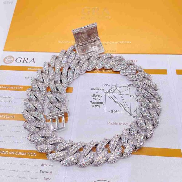 factory price 20mm width s925 with vvs moissanite diamond custom name moissanite cuban chain necklace icedout cuban chain, Silver
factory price 20mm width s925 with vvs moissanite diamond custom name moissanite cuban chain necklace icedout cuban chain, Silver