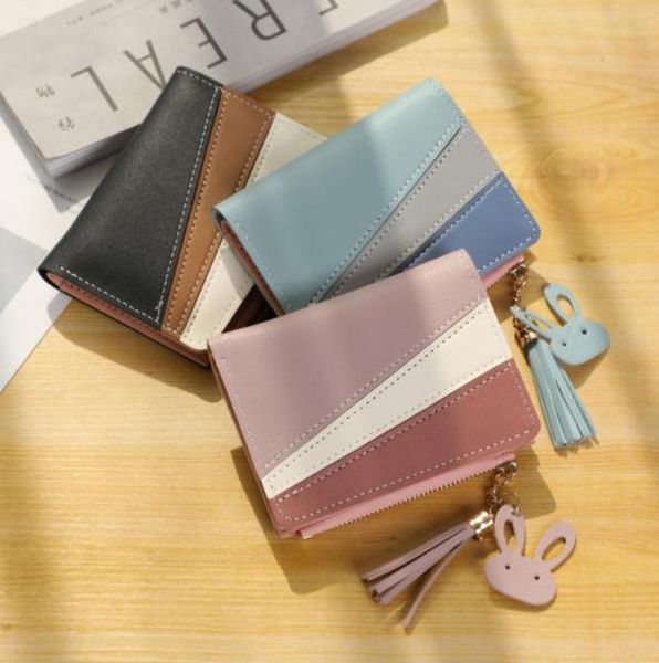 women039s wallet fashion korean stitching matte short tassel clip wallets dollar zipper money purse female lovely color7707876, Black
women039s wallet fashion korean stitching matte short tassel clip wallets dollar zipper money purse female lovely color7707876, Black