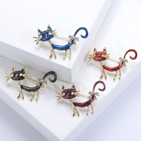 cute cat brooch pins crystal rhinestone brooches for women alloy animal brooch corsage lapel pin clothes accessories, Gray
cute cat brooch pins crystal rhinestone brooches for women alloy animal brooch corsage lapel pin clothes accessories, Gray