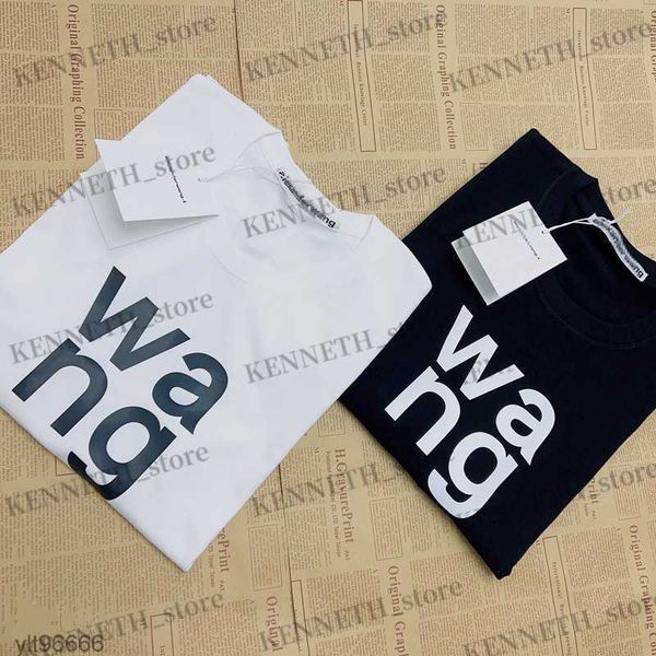 men's t-shirts 23ss new short-sleeved women's alexanders cotton loose classic letter wangs printing versatile fashion brand couple, White
men's t-shirts 23ss new short-sleeved women's alexanders cotton loose classic letter wangs printing versatile fashion brand couple, White