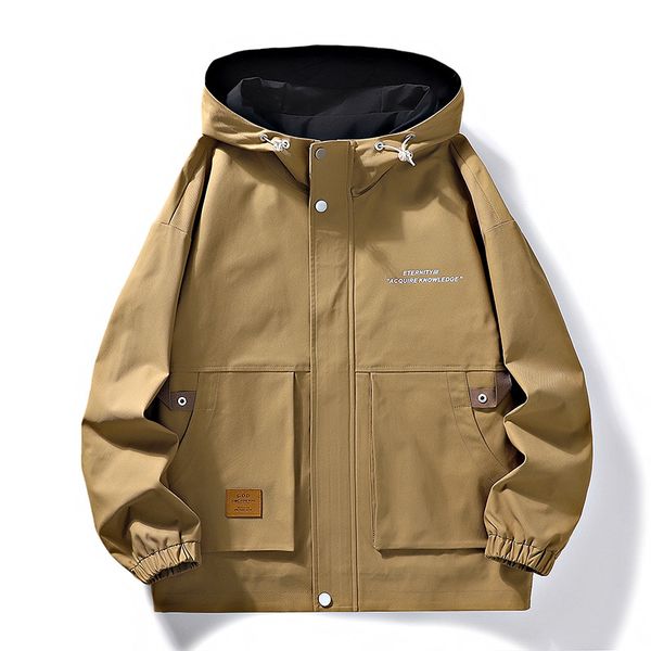 jacket men's spring loose everything hong kong trend brand hooded multi-pocket windproof wear-resistant plankton shuai tooling casual c, Black;brown
jacket men's spring loose everything hong kong trend brand hooded multi-pocket windproof wear-resistant plankton shuai tooling casual c, Black;brown