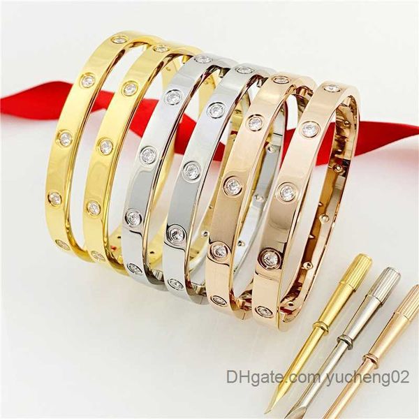 love bracelet bangle 5.0 designer bracelets 10 diamonds bangles for women men luxury jewelry titanium steel screw gold silver bracelet with, Black
love bracelet bangle 5.0 designer bracelets 10 diamonds bangles for women men luxury jewelry titanium steel screw gold silver bracelet with, Black