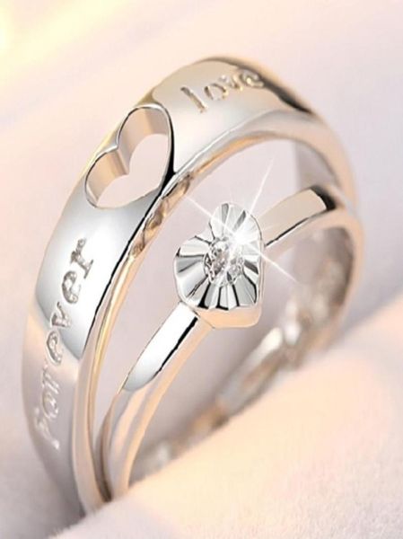 s925 sterling silveve couple rings pair of wedding diamonds open mouth adjustable size adjustable gift giving students2748547, Silver
s925 sterling silveve couple rings pair of wedding diamonds open mouth adjustable size adjustable gift giving students2748547, Silver