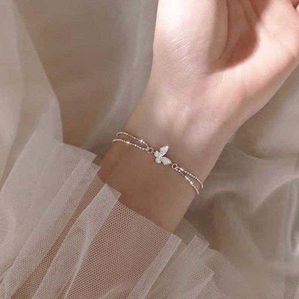 charm bracelets 925 sterling silver double layer crystal butterfly charm bracelet for women pearl bracelet bangle wedding party jewelry aa23, Golden;silver
charm bracelets 925 sterling silver double layer crystal butterfly charm bracelet for women pearl bracelet bangle wedding party jewelry aa23, Golden;silver
