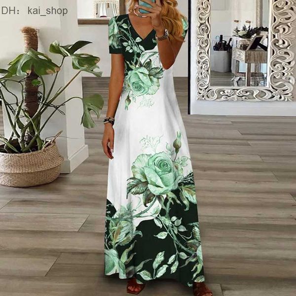 street style dresses short sleeved dress, new summer multi-color printed long skirt 31, Black;pink
street style dresses short sleeved dress, new summer multi-color printed long skirt 31, Black;pink