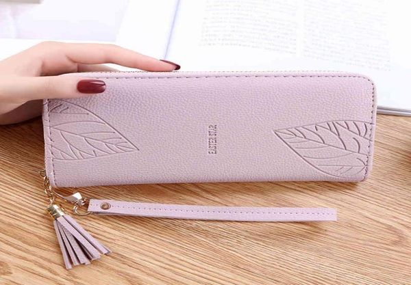 women039s wallet embossed leaves long female pu leather tassel wristband coin purses ladies large capacity card holder money cl6077821, Black
women039s wallet embossed leaves long female pu leather tassel wristband coin purses ladies large capacity card holder money cl6077821, Black