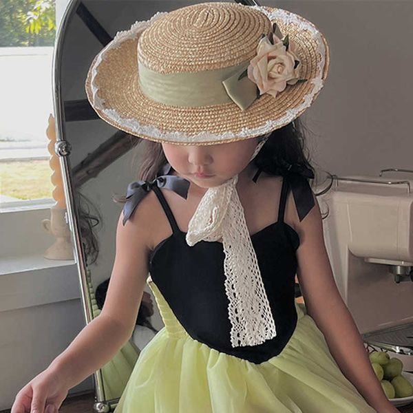 stingy brim hats vintage girl kid sweet flower lace ribbon lolita straw hat japanese sweet elegant princess lolita flat cap beach cap summer, Blue;gray
stingy brim hats vintage girl kid sweet flower lace ribbon lolita straw hat japanese sweet elegant princess lolita flat cap beach cap summer, Blue;gray