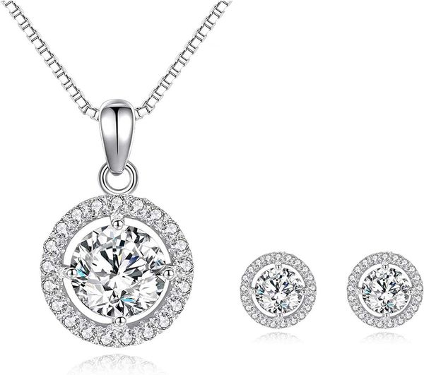 adyanl sparkling cubic zirconia circular necklace and earring sets for women prom jewelry sets and wedding jewelry for bride, Golden;silver
adyanl sparkling cubic zirconia circular necklace and earring sets for women prom jewelry sets and wedding jewelry for bride, Golden;silver