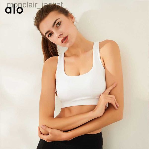 desginer alo yoga women's sports bra with chest cushion bra back cross running fitness top, White
desginer alo yoga women's sports bra with chest cushion bra back cross running fitness top, White