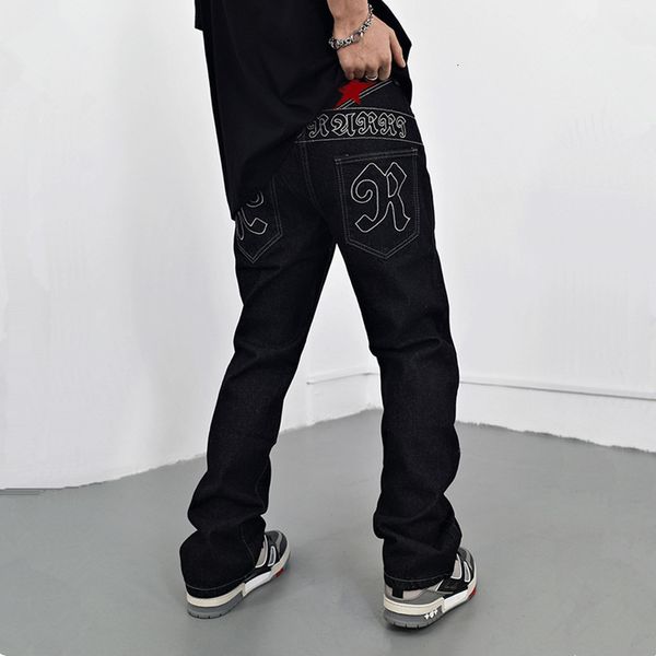 mens jeans chic star letter embroidery black baggy men straight pants y2k streetwear male hip hop denim trousers vetement homme 230506, Blue
mens jeans chic star letter embroidery black baggy men straight pants y2k streetwear male hip hop denim trousers vetement homme 230506, Blue