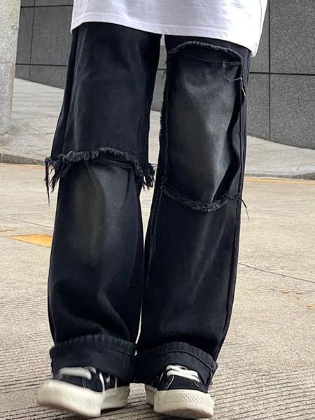 mens jeans houzhou ripped for men wide leg hip hop denim trousers male vintage japanese streetwear hole patchwork 230506, Blue
mens jeans houzhou ripped for men wide leg hip hop denim trousers male vintage japanese streetwear hole patchwork 230506, Blue