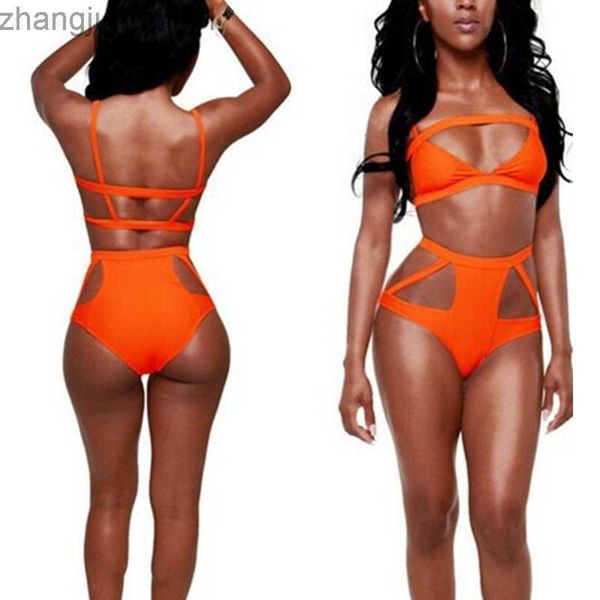 designer fashion multi rope orange swimsuit split hollow out strap high waisted bikini swimsuit t shirt, White;black
designer fashion multi rope orange swimsuit split hollow out strap high waisted bikini swimsuit t shirt, White;black