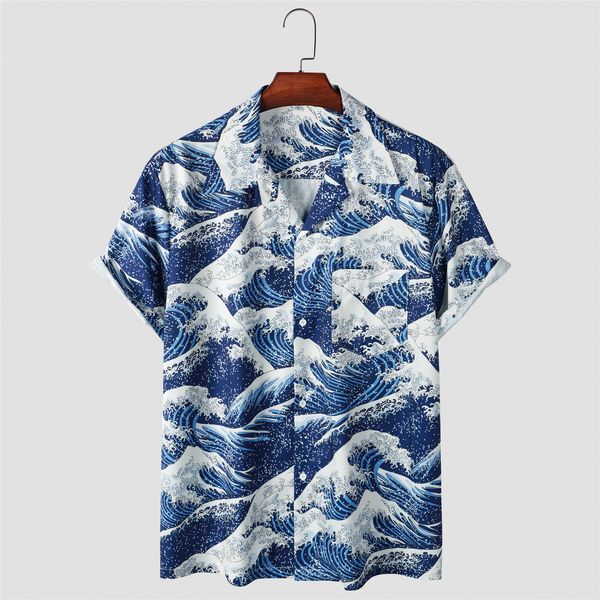 men's casual shirts 2023 summer mens hawaiian shirt japanese waves printed fashion street short sleeve plus size camp collar men beach, White;black
men's casual shirts 2023 summer mens hawaiian shirt japanese waves printed fashion street short sleeve plus size camp collar men beach, White;black