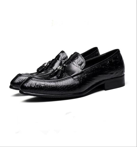 mens genuine leather tassel oxfords pointed toe dress shoes business man crocodile print wedding shoes 1nx47423257, Black
mens genuine leather tassel oxfords pointed toe dress shoes business man crocodile print wedding shoes 1nx47423257, Black