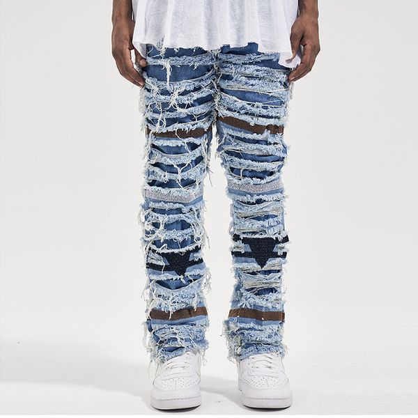 mens jeans retro ripped hollow out frayed casual hole straight distressed denim pants streetwear baggy washed jean trousers 230506, Blue
mens jeans retro ripped hollow out frayed casual hole straight distressed denim pants streetwear baggy washed jean trousers 230506, Blue