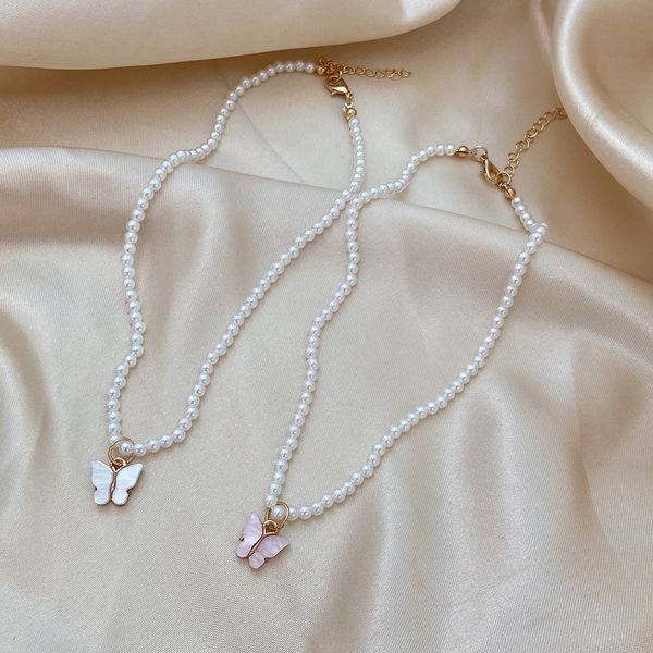pendant necklaces trendy fashion gold color alloy cute elegant pearls butterfly pink white necklace for women jewelry dropship 230506, Silver
pendant necklaces trendy fashion gold color alloy cute elegant pearls butterfly pink white necklace for women jewelry dropship 230506, Silver