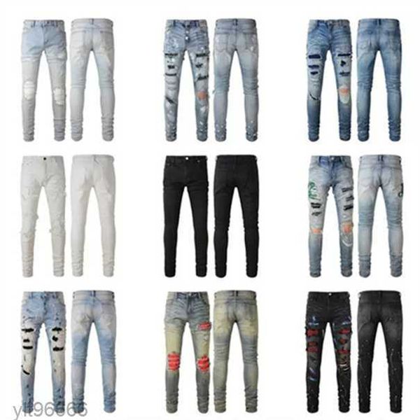 mens jeans slim jeans distressed denim white designer leather pants with holes letters torn tattered knee ripped for man skinny straight leg, Blue
mens jeans slim jeans distressed denim white designer leather pants with holes letters torn tattered knee ripped for man skinny straight leg, Blue