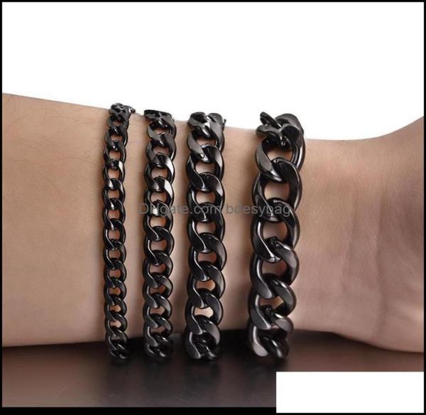 other bracelets jewelry black titanium steel bracelet chain for men women fashion classic solid cuban link chains bangle ch5806524, Golden;silver
other bracelets jewelry black titanium steel bracelet chain for men women fashion classic solid cuban link chains bangle ch5806524, Golden;silver