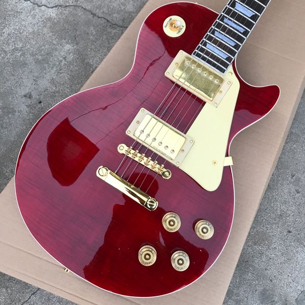wine red maple flame electric guitar, mahogany fingerboard, solid mahogany, gold hardware, 58
wine red maple flame electric guitar, mahogany fingerboard, solid mahogany, gold hardware, 58