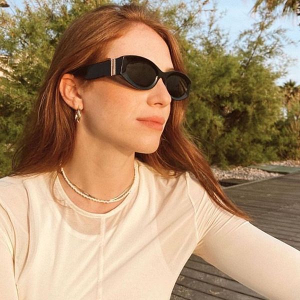 2023 fashion smal oval sunglasses for women men uv400 11wm cateye glasses 54-21-135small plank rim for prescription goggles fullset design c, White;black
2023 fashion smal oval sunglasses for women men uv400 11wm cateye glasses 54-21-135small plank rim for prescription goggles fullset design c, White;black