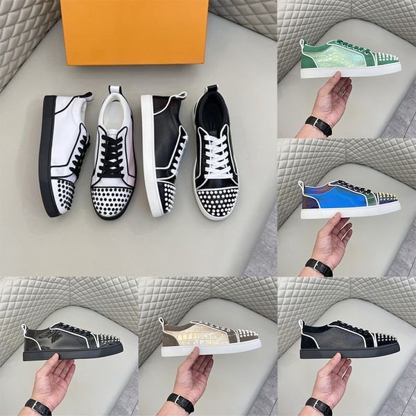 men women low spikes shoes flat spike toe sneaker leather suede 1980s tennis trainers fashion classic casual studs shoe 36-45, Black
men women low spikes shoes flat spike toe sneaker leather suede 1980s tennis trainers fashion classic casual studs shoe 36-45, Black