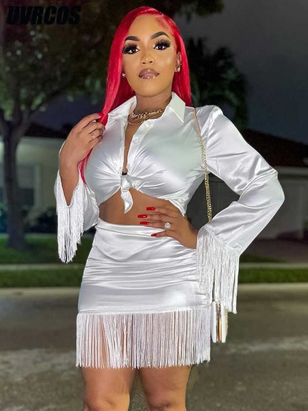 two piece dress uvrcos tassel two piece sets for women skirt suits turndown neck white twist crop hort going out dress party clubwear j23050
two piece dress uvrcos tassel two piece sets for women skirt suits turndown neck white twist crop hort going out dress party clubwear j23050