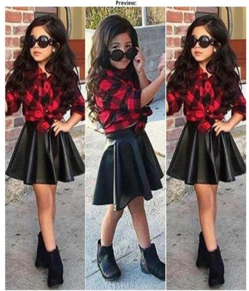 fashion girls kids princess plaid shirt leather skirt summer outfits clothes fashion style selling suits b2475867715, White
fashion girls kids princess plaid shirt leather skirt summer outfits clothes fashion style selling suits b2475867715, White