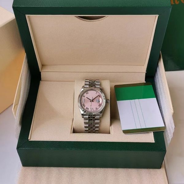 with original box fashion men's watch 41mm datejust automatic mechanical movement men's watches pink dial stainless steel strap sp, Slivery;brown
with original box fashion men's watch 41mm datejust automatic mechanical movement men's watches pink dial stainless steel strap sp, Slivery;brown