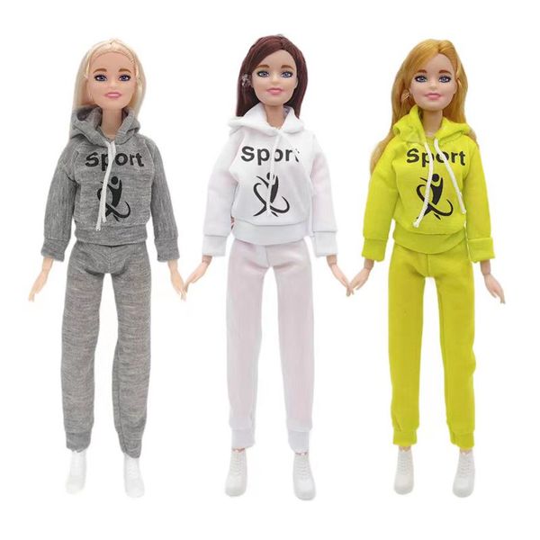 

Fashion Sport Suit Clothes Miniature Doll Accessories Sleeping Dress Kids Toys Things Items For Barbie Christmas Girls Present