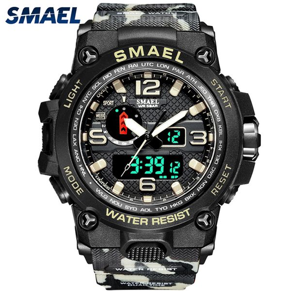 wristwatches other goods smael watches for men 50m waterproof clock alarm reloj hombre 1545d dual display wristwatch quartz military watch s, Slivery;brown
wristwatches other goods smael watches for men 50m waterproof clock alarm reloj hombre 1545d dual display wristwatch quartz military watch s, Slivery;brown