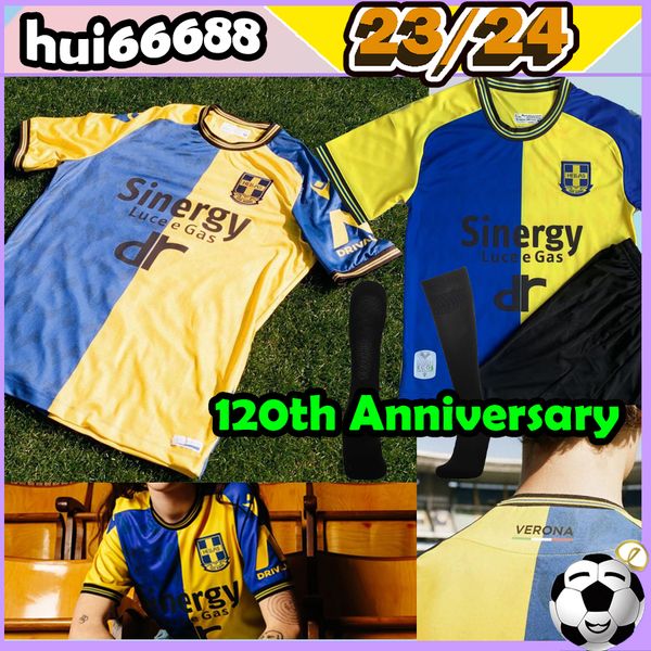 23/24 hellas verona soccer jerseys 2023 special 120th anniversary faraoni barak lazovic kalinic caprari ilic simeone home kit kids football, Black;yellow
23/24 hellas verona soccer jerseys 2023 special 120th anniversary faraoni barak lazovic kalinic caprari ilic simeone home kit kids football, Black;yellow