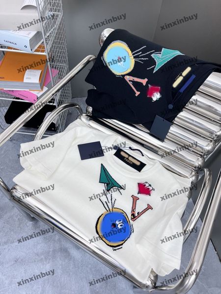 xinxinbuy men designer tee t shirt 23ss knitted aircraft letter jacquard short sleeve cotton women blue green s-2xl, Black;brown
xinxinbuy men designer tee t shirt 23ss knitted aircraft letter jacquard short sleeve cotton women blue green s-2xl, Black;brown