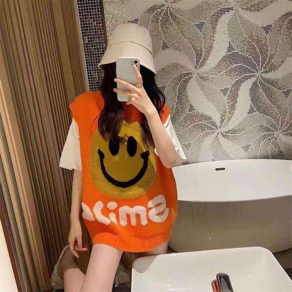 vests 2023 spring new korean loose cartoon smiley letter jacquard sweater round neck sleeveless short knit waistcoat vest women x28, Black;white
vests 2023 spring new korean loose cartoon smiley letter jacquard sweater round neck sleeveless short knit waistcoat vest women x28, Black;white