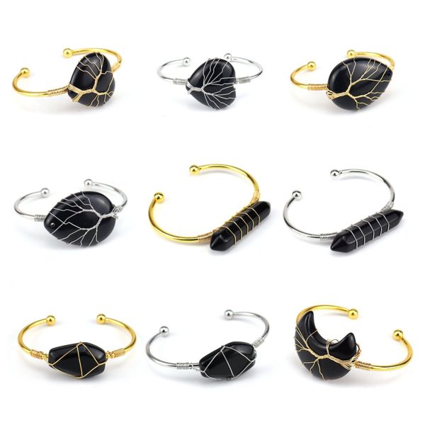 high standard various healing obsidian charm gemstone bracelet adjustable wire warp tree of life gemstone bracelet, Golden;silver
high standard various healing obsidian charm gemstone bracelet adjustable wire warp tree of life gemstone bracelet, Golden;silver