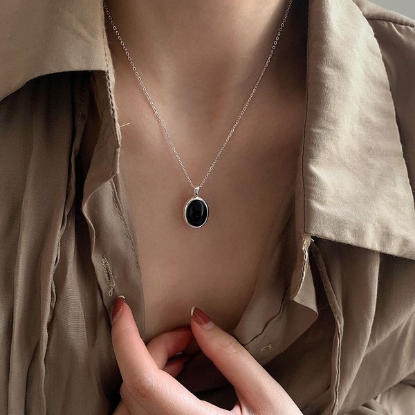 pendant necklaces daiwujan silver color oval black onyx necklace for women vintage long statement fashion party jewelry 230506
pendant necklaces daiwujan silver color oval black onyx necklace for women vintage long statement fashion party jewelry 230506