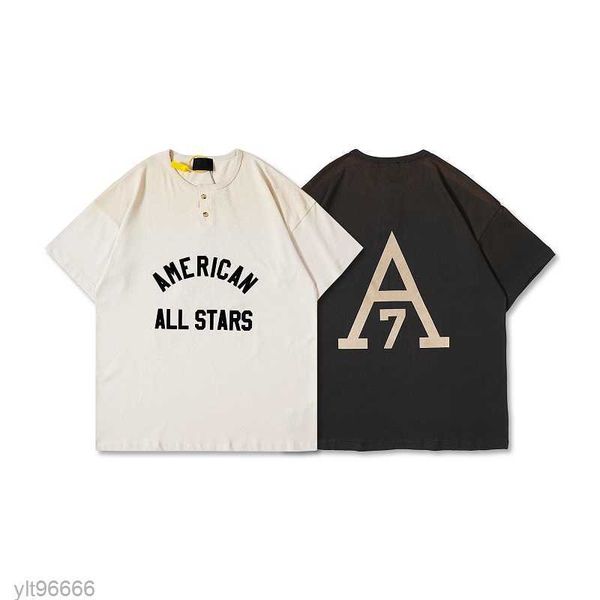 2021 usa spring summer 7th arc flocking button t shirt coot street american all stars men women cotton tee tshirt, White;black
2021 usa spring summer 7th arc flocking button t shirt coot street american all stars men women cotton tee tshirt, White;black