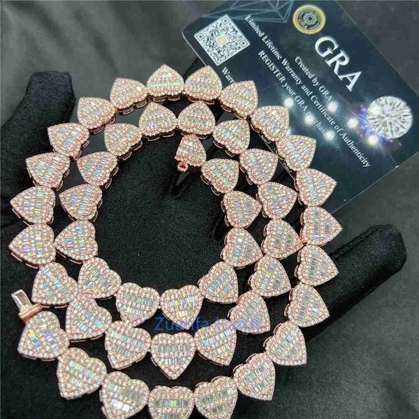 luxury fully iced out necklace 13mm 18" 20" 22" 24" vvs baguette diamond moissanite heart cuban chain, Silver
luxury fully iced out necklace 13mm 18" 20" 22" 24" vvs baguette diamond moissanite heart cuban chain, Silver