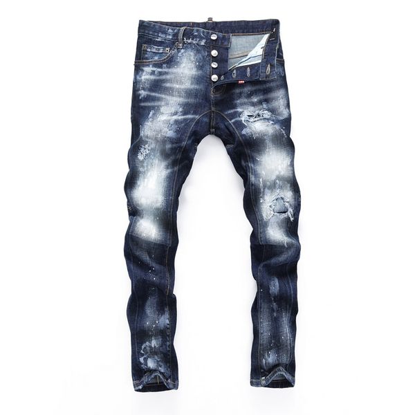 dsq slim blue men's jeans cool guy jeans hole classic hip hop rock moto casual design distressed denim dsq2 jeans 397
dsq slim blue men's jeans cool guy jeans hole classic hip hop rock moto casual design distressed denim dsq2 jeans 397