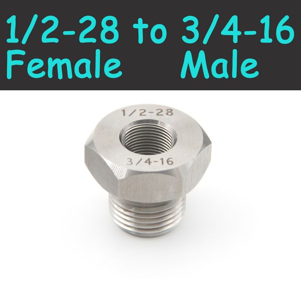 1/2-28 to 3/4-16 stainless steel thread adapter screw converter for napa 4003 wix 24003 1/2x28 unef female to 3/4x16 male unf
1/2-28 to 3/4-16 stainless steel thread adapter screw converter for napa 4003 wix 24003 1/2x28 unef female to 3/4x16 male unf