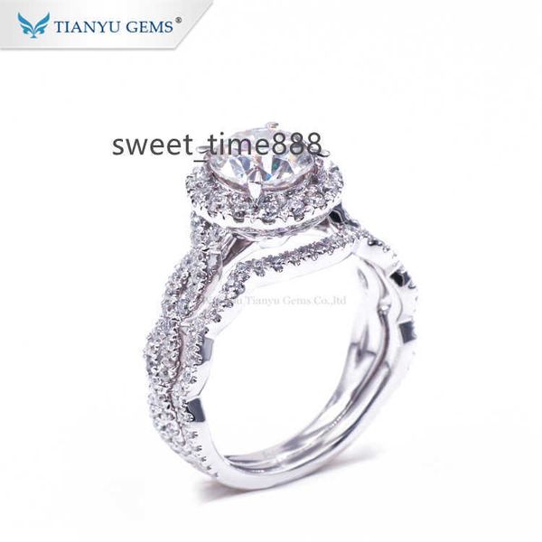 tianyu good quality custom fine jewelry pure 14k 18k moissanite white gold engagement and wedding ring set with certificate, Silver
tianyu good quality custom fine jewelry pure 14k 18k moissanite white gold engagement and wedding ring set with certificate, Silver