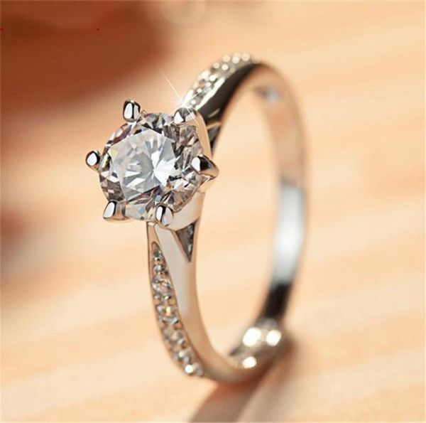 hbp fashion ring luxury new hand decoration women039s micro set 8heart 8arrow super flash 6claw commemorative 3a zircon ring6976853, Silver