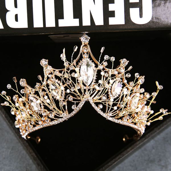bridal headwear gold water diamond crown hair band wedding hair accessories wedding wedding dress accessories, Silver
bridal headwear gold water diamond crown hair band wedding hair accessories wedding wedding dress accessories, Silver