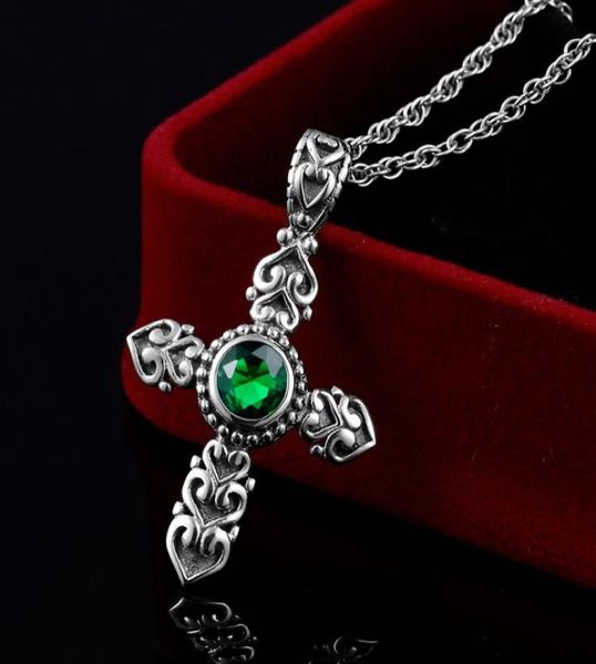 100 925 sterling silver vintage cross necklace pendant for women with emerald stone party retro fine jewelry female gifts 20222823251, Black
100 925 sterling silver vintage cross necklace pendant for women with emerald stone party retro fine jewelry female gifts 20222823251, Black