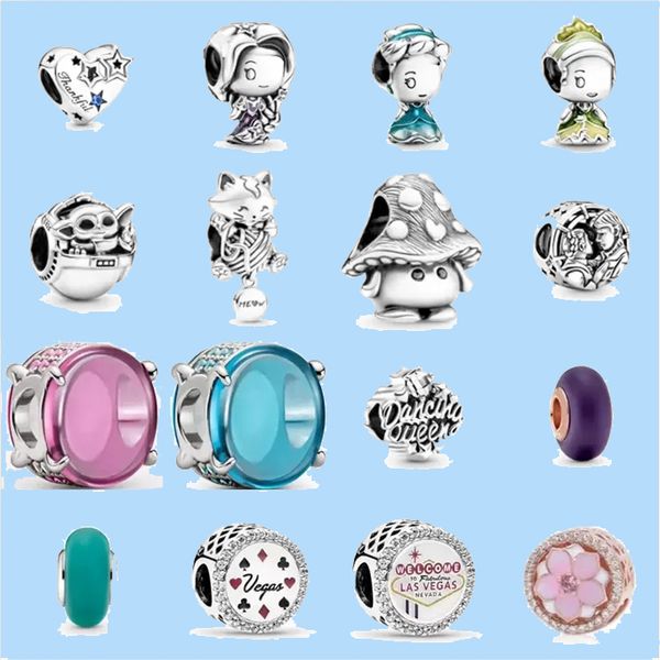 925 silver beads charms fit pandora charm princess mushroom head bead love heart blue turquoise crysta, Black
925 silver beads charms fit pandora charm princess mushroom head bead love heart blue turquoise crysta, Black
