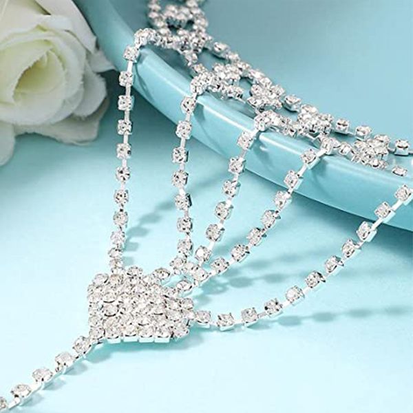 wedding bracelets the new heart-shaped diamond bracelet fashion personality multi-layer rhinestone hand chain accessories, Golden;silver
wedding bracelets the new heart-shaped diamond bracelet fashion personality multi-layer rhinestone hand chain accessories, Golden;silver