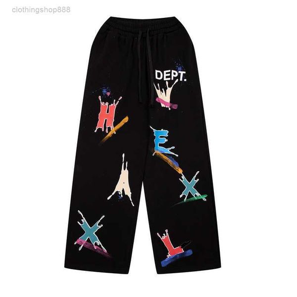 men's gallery pants autumn/winter new high street fashion hand-painted graffiti letter printing and couple j81k, Black
men's gallery pants autumn/winter new high street fashion hand-painted graffiti letter printing and couple j81k, Black