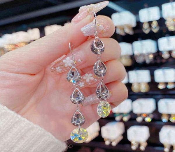 nxy earrings korean fashion rhinestone long tassel ear hook female net red personality light luxury design sense earrings simple 07314611, Silver
nxy earrings korean fashion rhinestone long tassel ear hook female net red personality light luxury design sense earrings simple 07314611, Silver