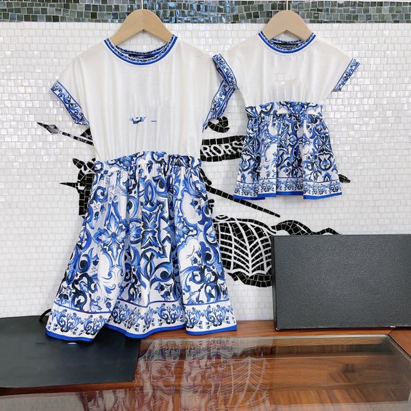 girl family matching outfits newborn baby cotton toddle retail designer clothes kids girl girls' short sleeved dress cotton classic flo, Blue
girl family matching outfits newborn baby cotton toddle retail designer clothes kids girl girls' short sleeved dress cotton classic flo, Blue