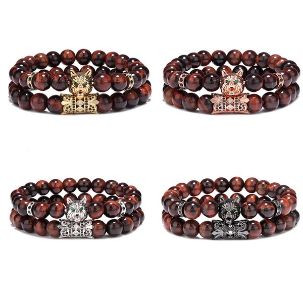 elegant cz wolf head animal charm bracelet natural power stone red tiger eye beads bracelets man jewelry, Golden;silver
elegant cz wolf head animal charm bracelet natural power stone red tiger eye beads bracelets man jewelry, Golden;silver